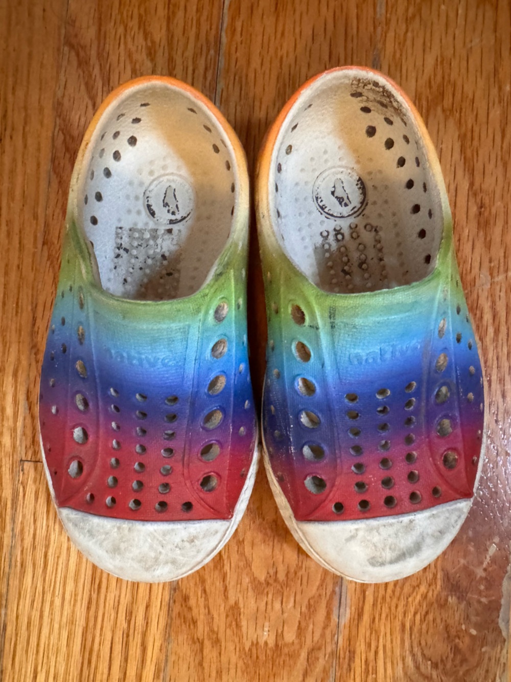 Native Shoes Kids Rainbow Slip-On Water Clogs